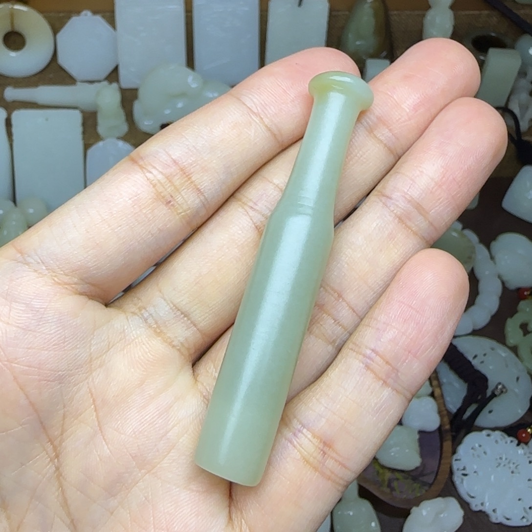 班***副吊坠白玉菩提烟嘴