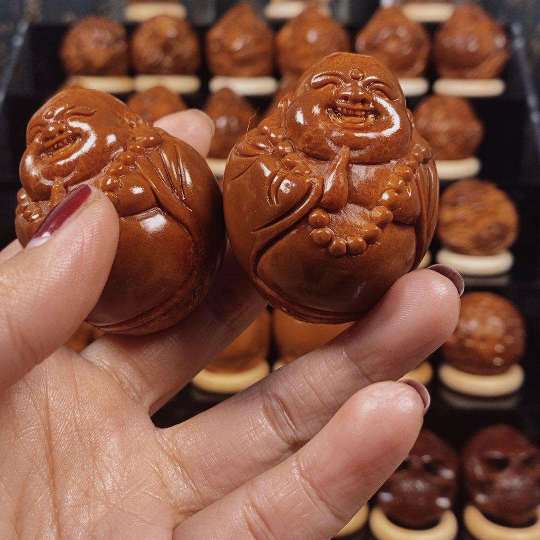 橄榄核吊坠39尺弥勒一对00000066999