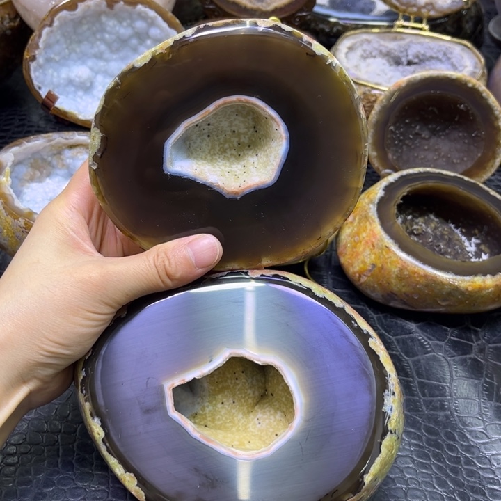 水晶珠宝半成品未镶嵌 特价双彩盆