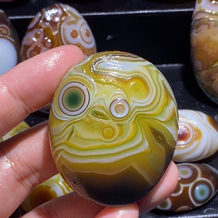 金***蛙玛瑙/玉髓未镶嵌珠宝奇石