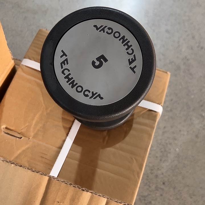 全新纯钢泰诺5公斤哑铃一对