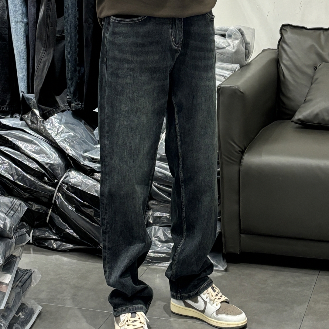 （冬季加绒经典小直筒）冬季新款高品水洗深蓝百搭小直筒牛仔裤820