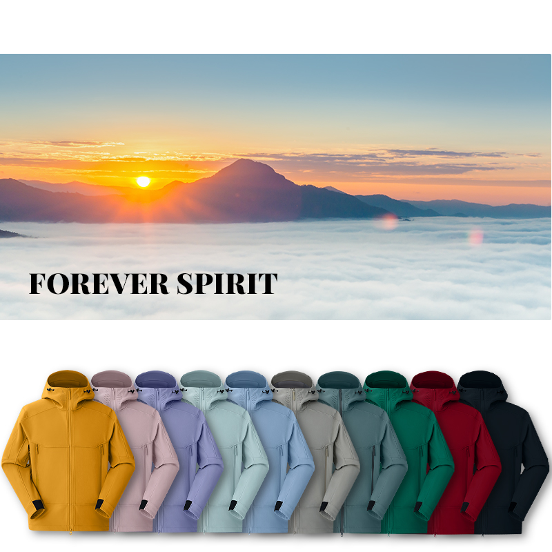 【悠悠】『FOREVER SPIRIT恒境』网纱透气舒适软壳连帽冲锋衣A011