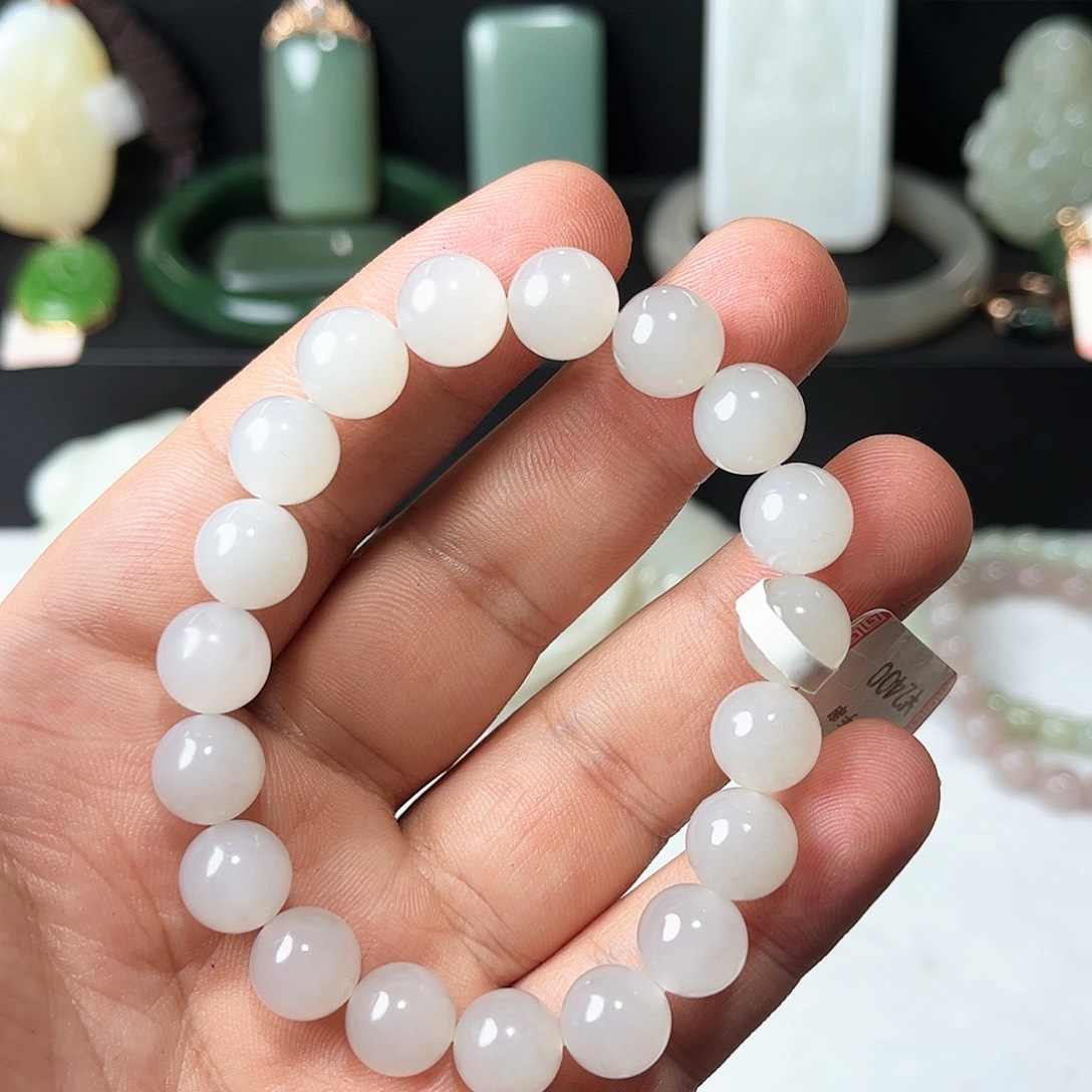 和田玉未镶嵌手链45