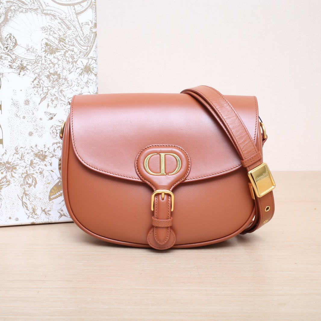 99新 DIOR/迪奥 小花Jerry活动Dior Bobby 中号 22 褐色