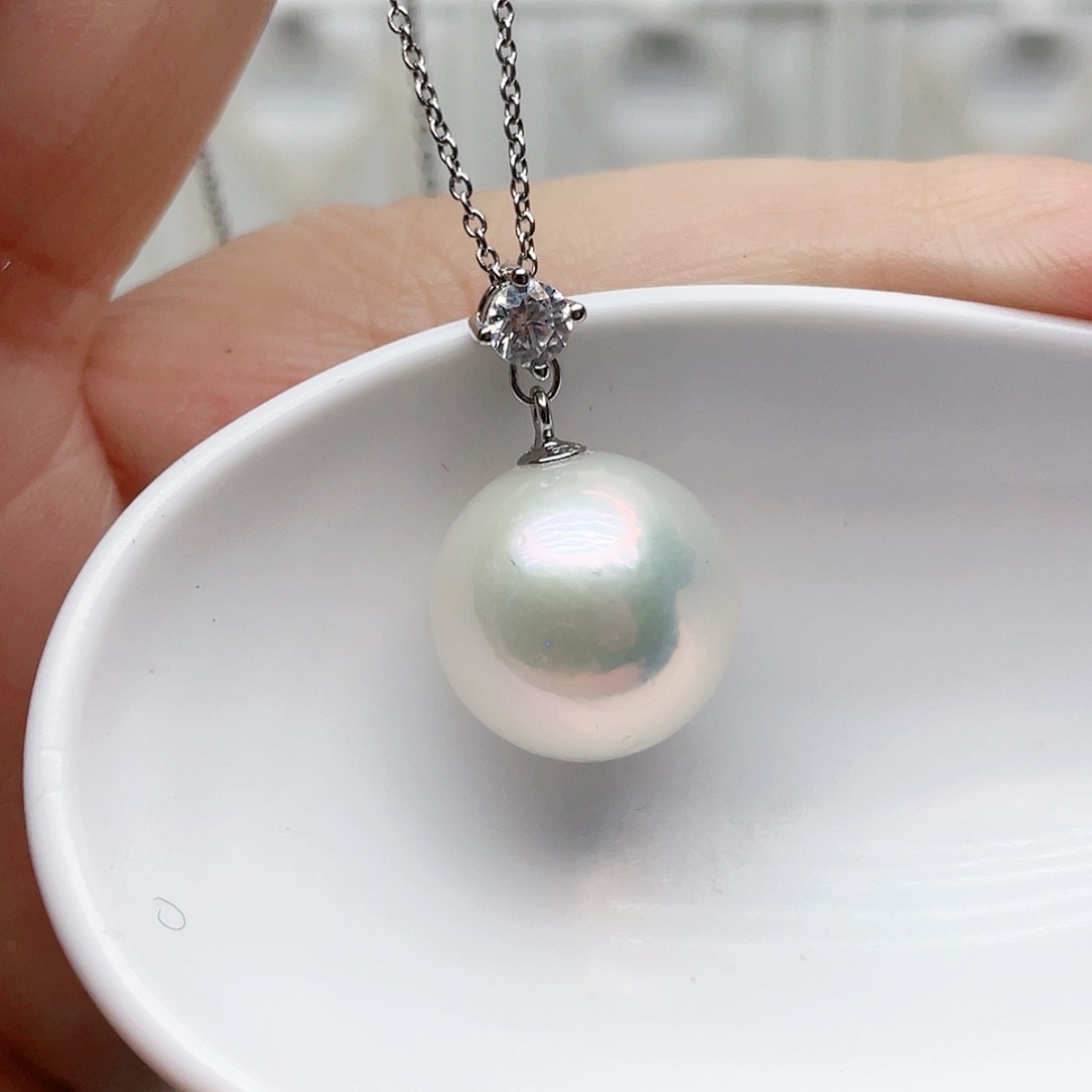 淡水珍珠颈饰银S925镶嵌