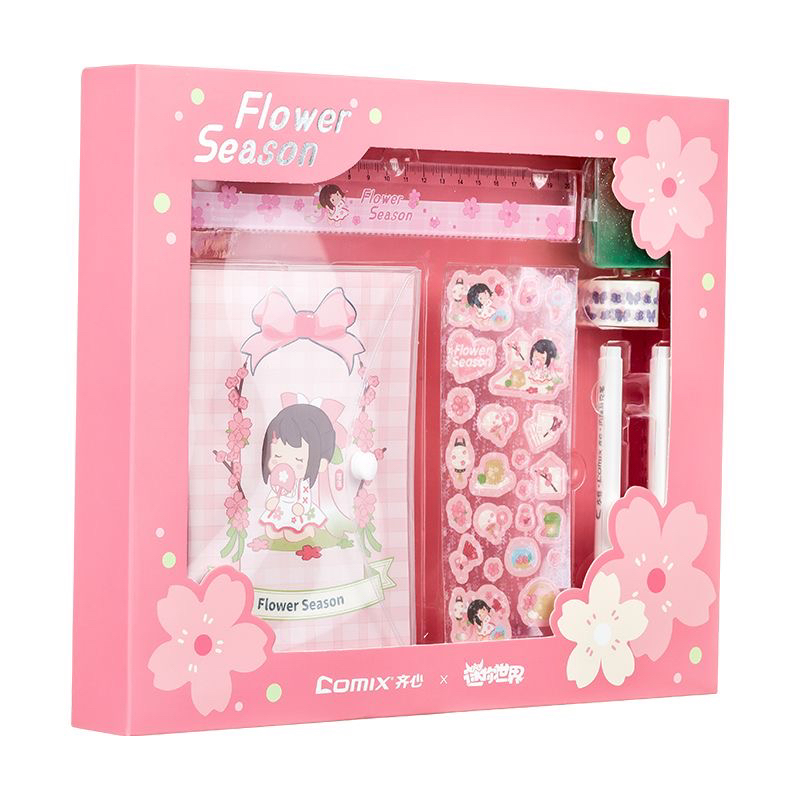齐心迷你世界花仙子咕卡手帐本套装少女日记本女孩生日礼物