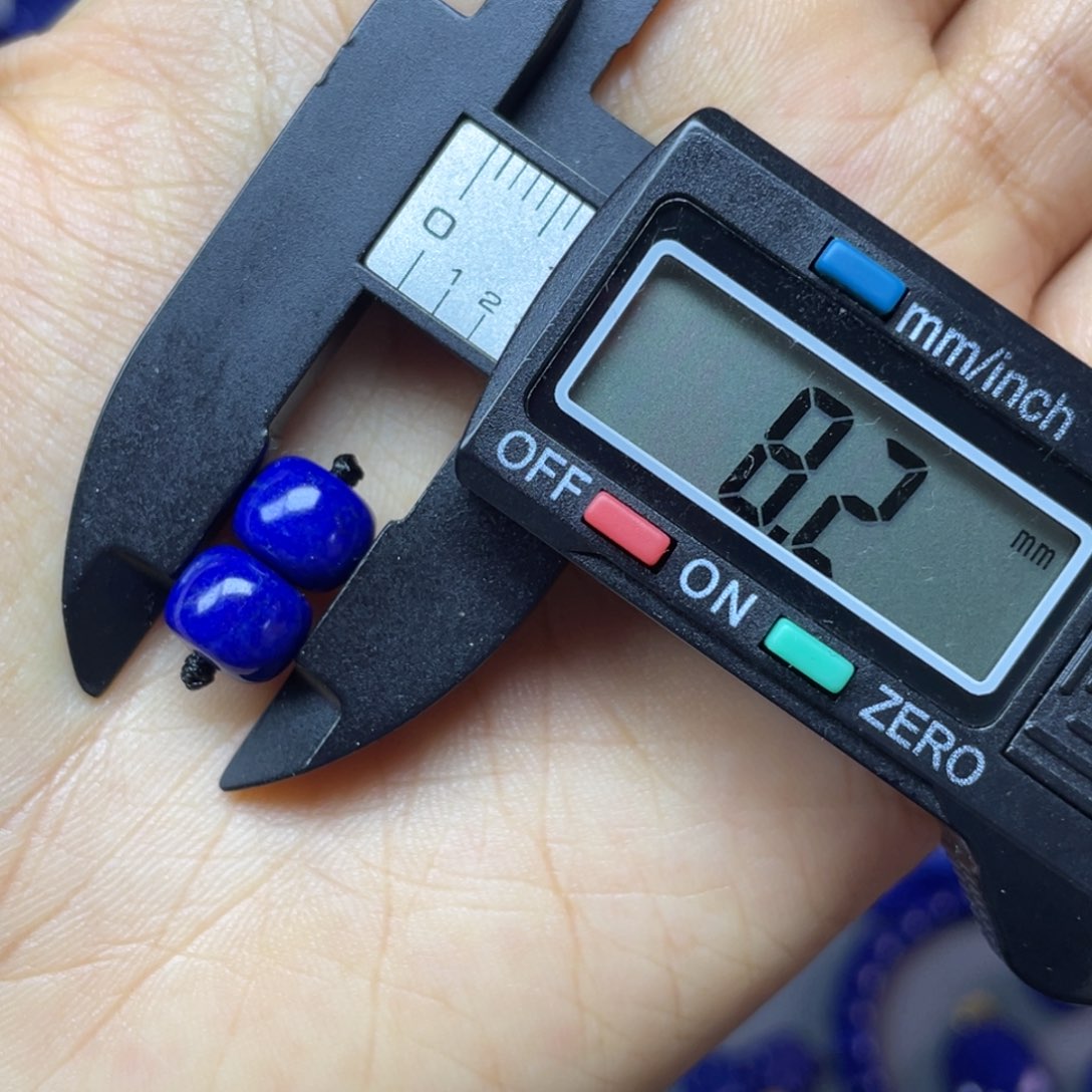 青金石未镶嵌8×6mm老型对珠配饰