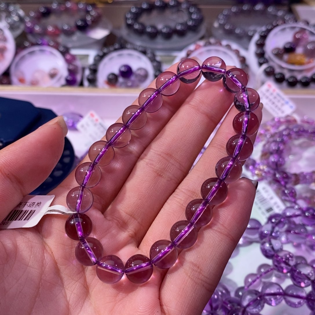 水晶手链未镶嵌紫水晶8.9m m