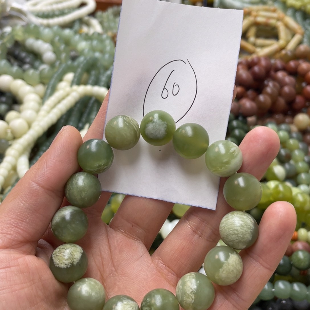 蛇纹石玉手链未镶嵌