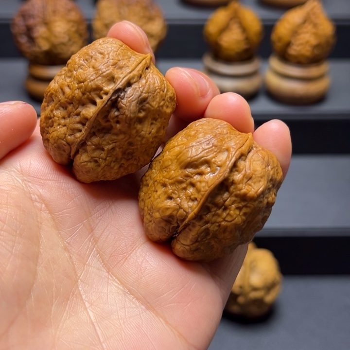 文玩核桃把件L金玉白菜33