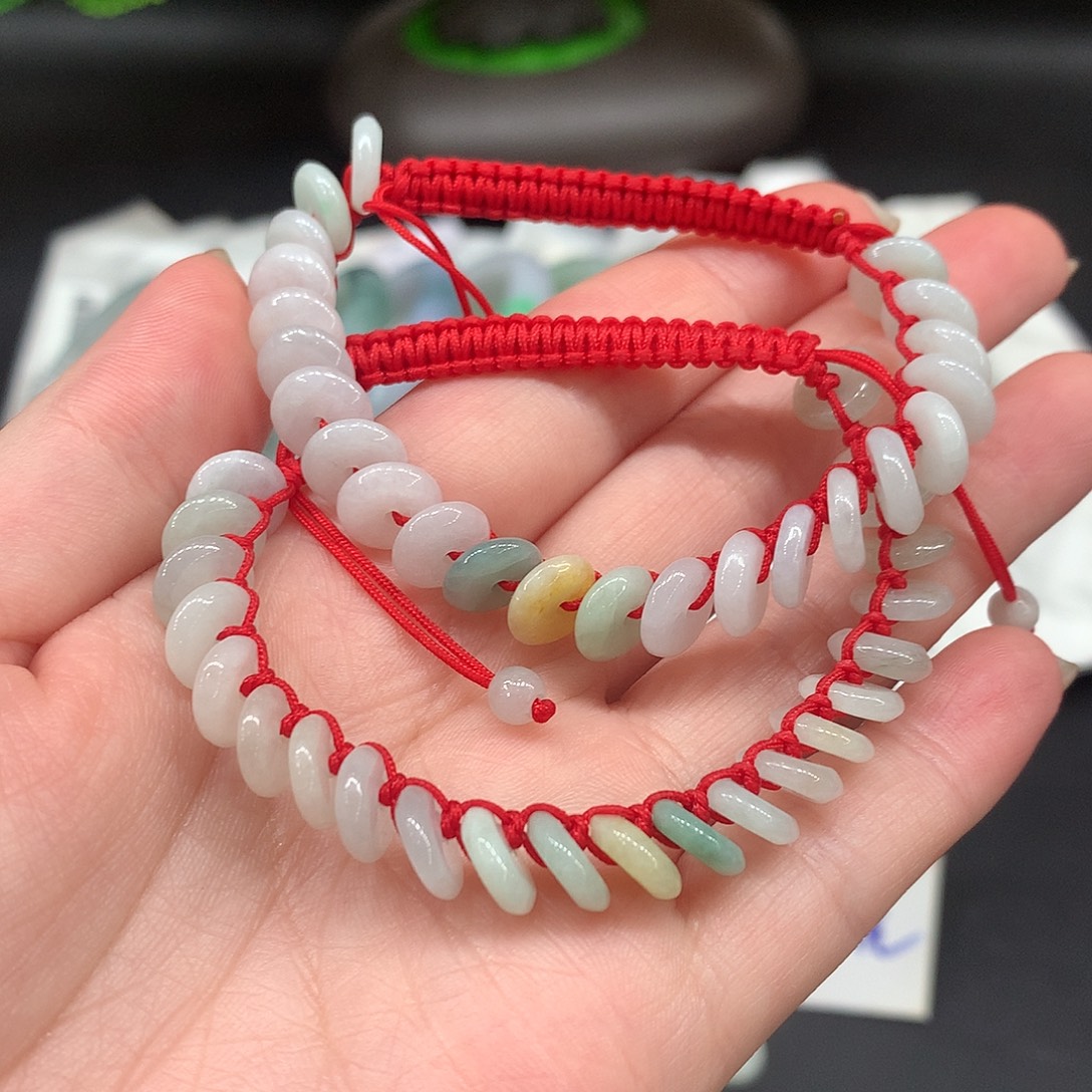 翡翠未镶嵌颈饰手链一条多样性发货