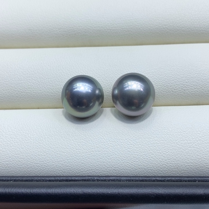 银S925镶嵌海水珍珠耳饰萧*