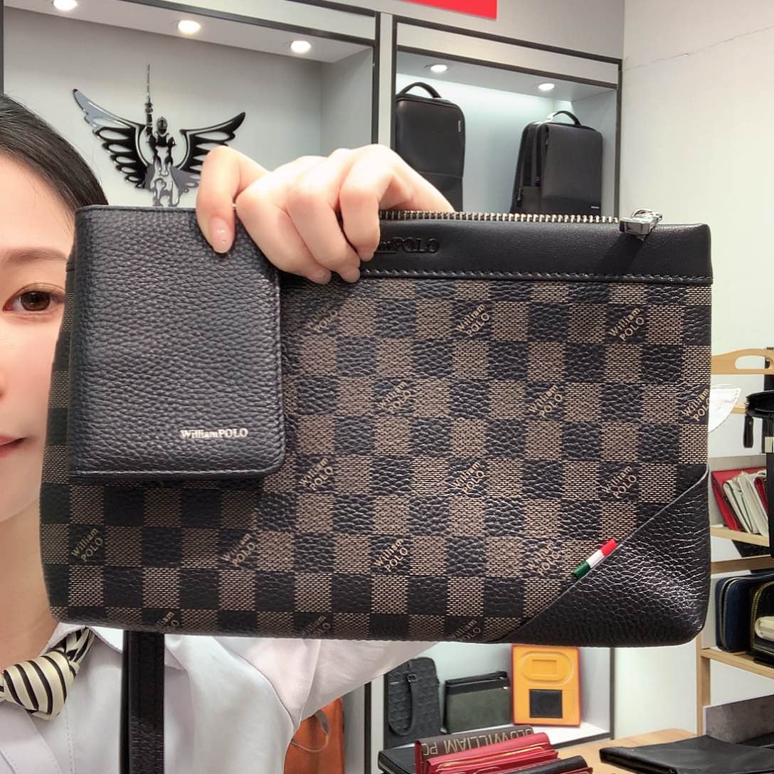 犏牛皮（革）牛皮真皮钱包男款