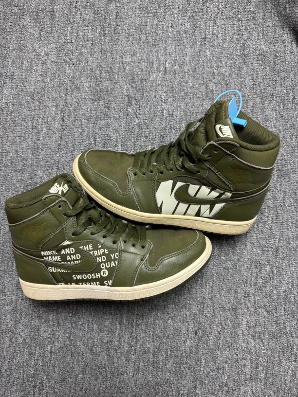 95新 NIKE/耐克 95新杰/42码/耐克/AJ1 橄榄绿