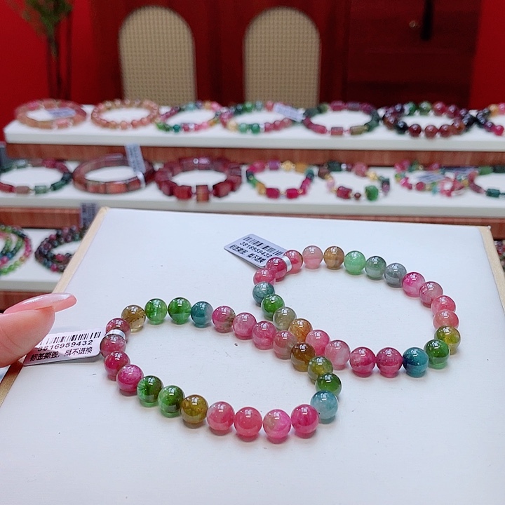 碧玺手串未镶嵌多样性发其一