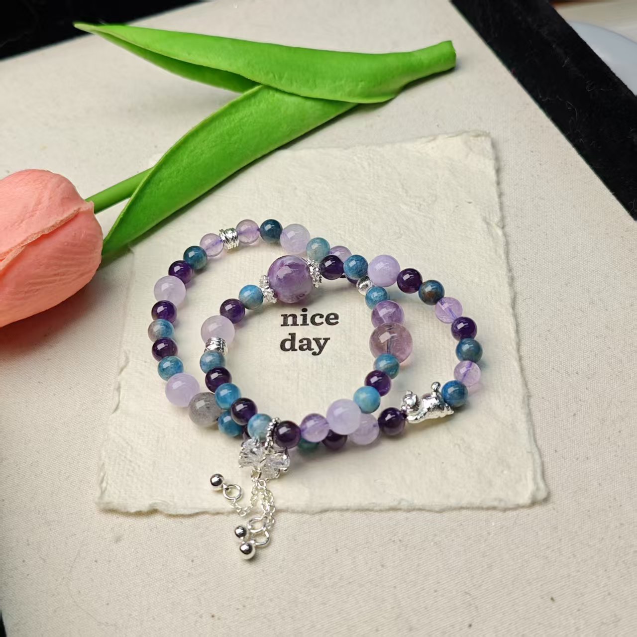 《紫霞》紫水晶多宝手链6-13(多样发其一) AX68