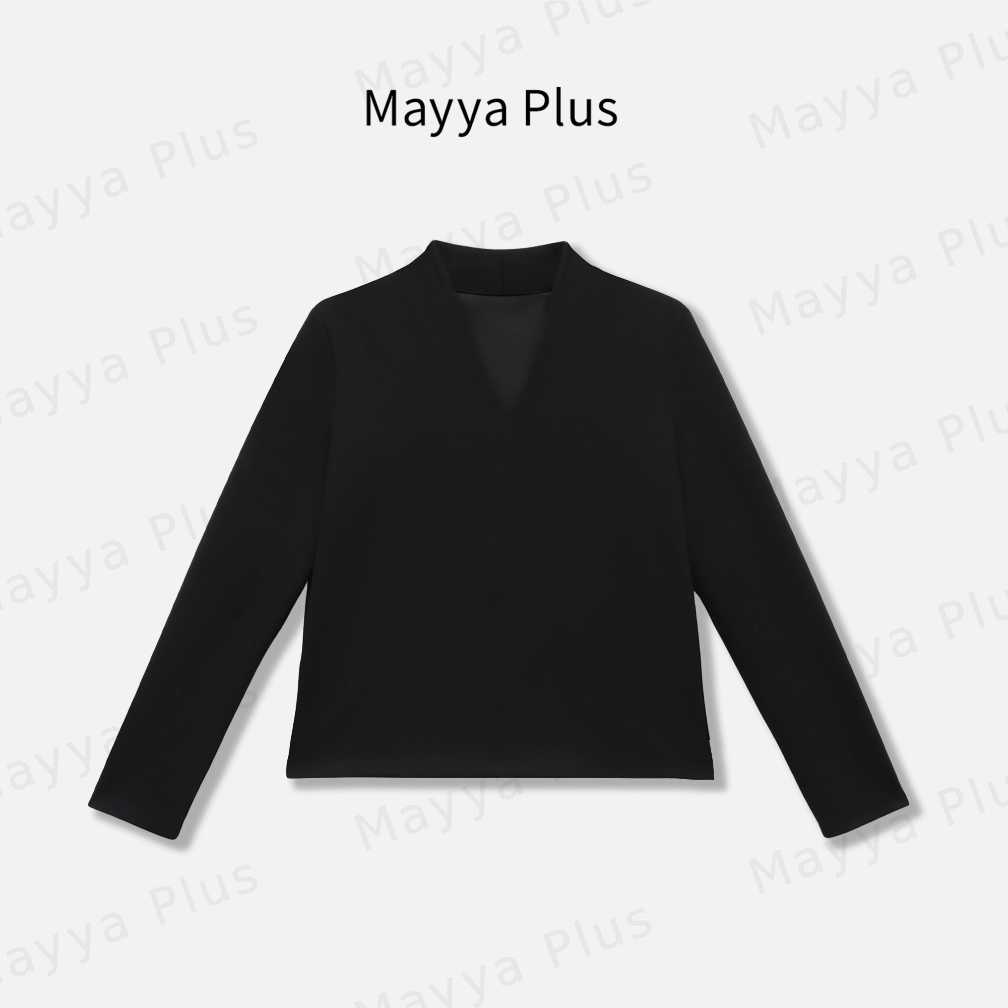 【重塑】Mayya Plus麦芽定制流光风百搭V领针织衫T恤上衣女32537103