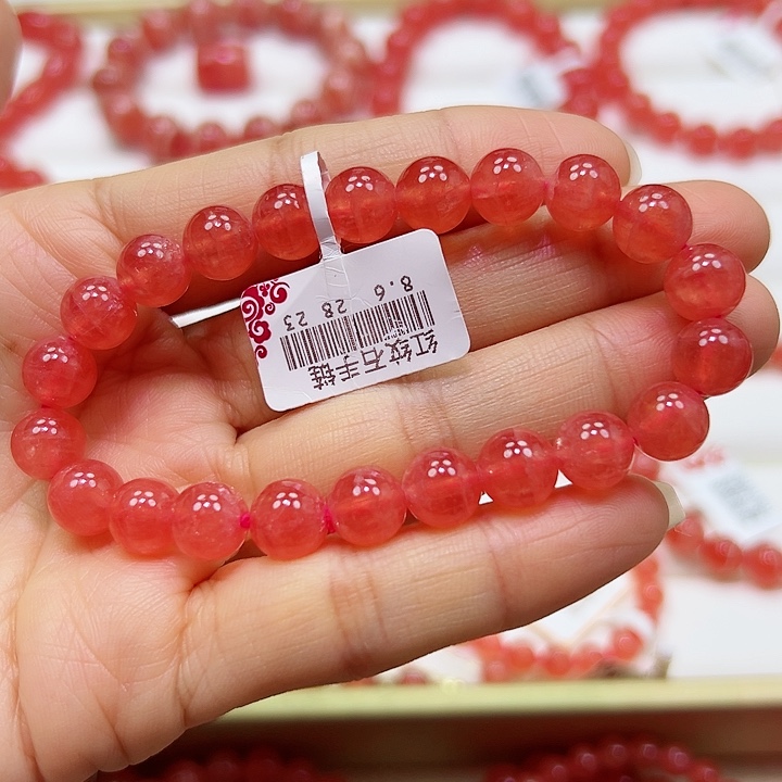 菱锰矿（红纹石）手串未镶嵌用****2