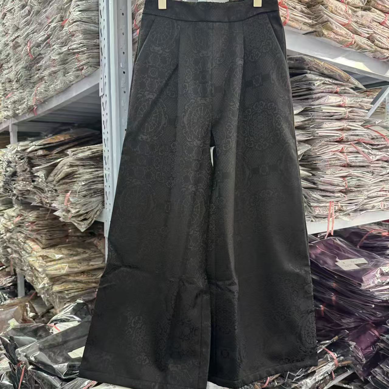 1-24款秋冬新款中式老钱风加厚直筒裤