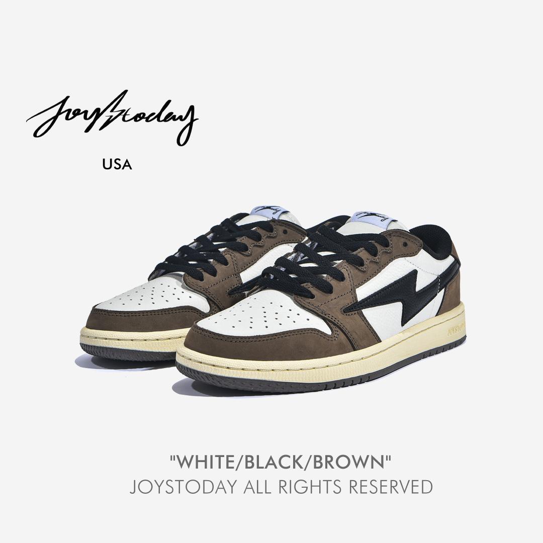 AIR JOYSTODAY闪电AJ1黑摩卡通勤穿搭休闲透⽓减震耐磨国潮运动鞋