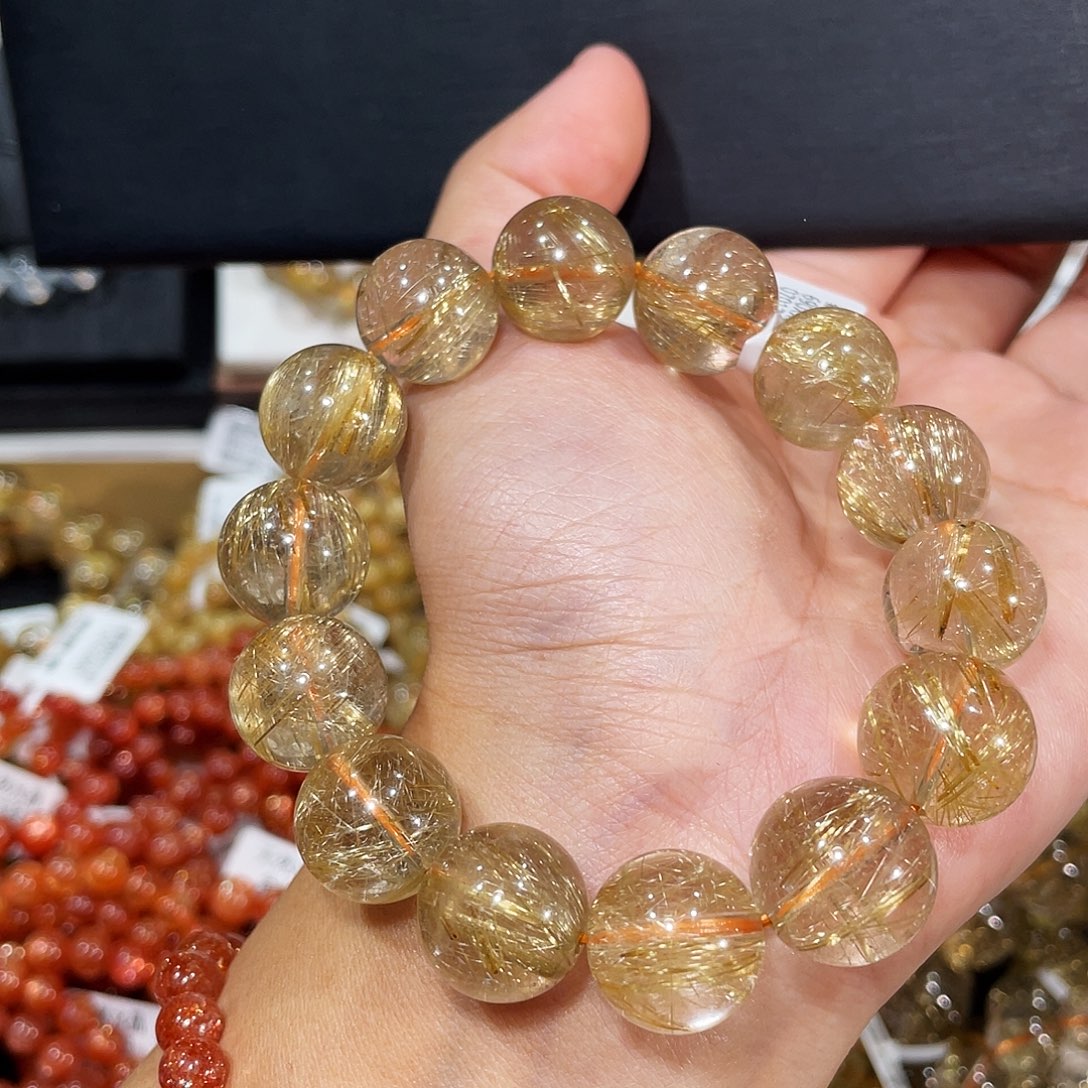 未镶嵌手链发晶金发晶15.7mm