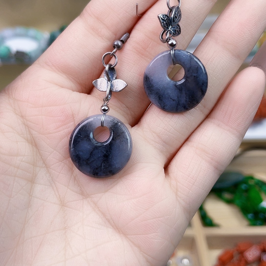 翡翠未镶嵌手链耳坠