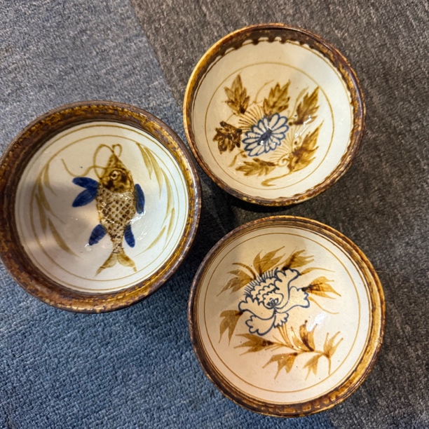 古陶瓷酱釉青花碗/任其一