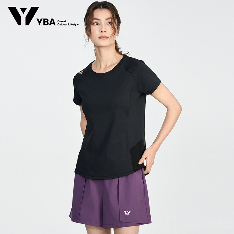 YBA换季福利女士防晒科技户外T恤时尚休闲透气跑步速干Y251T1019