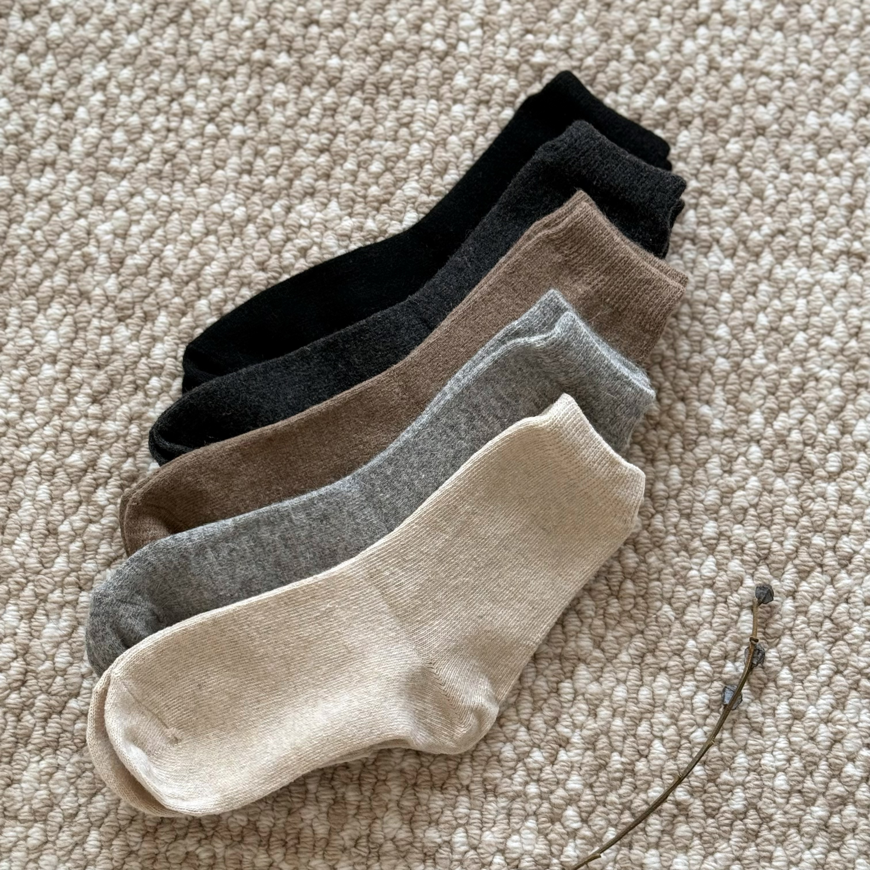 2501新款2025袜子男女同款袜加厚保暖5双套装吸汗防臭百搭