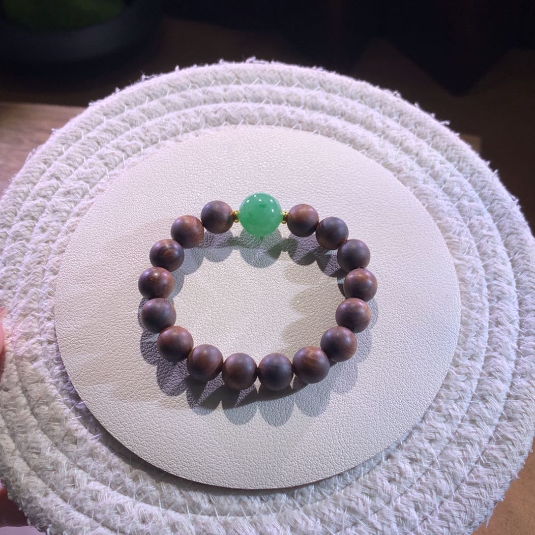 散珠翡翠天然缅a绿色单珠