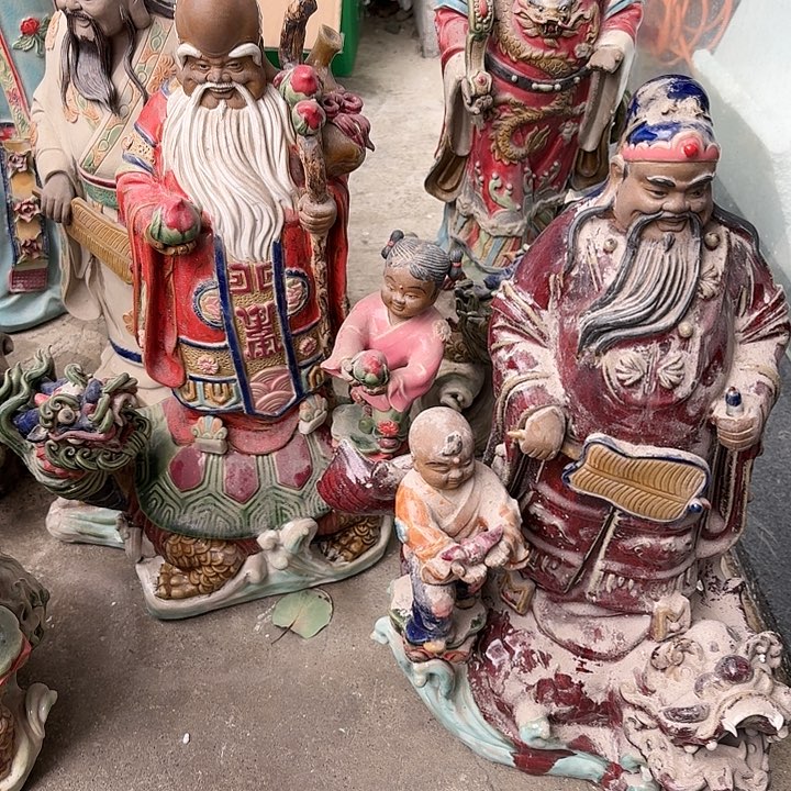 水***斋陶土陶瓷摆件石湾