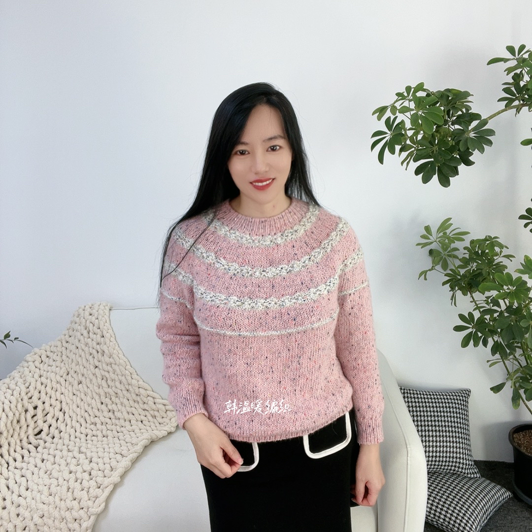 【贝壳】织贝壳同款套头毛衣上往下织休闲慵懒风