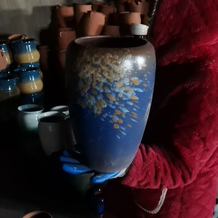 红陶口17高32一个盆