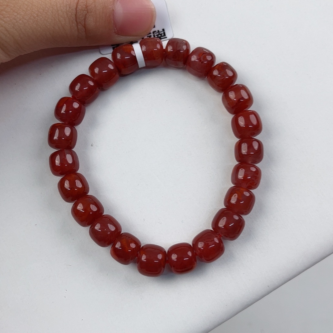 南红玛瑙瓦西单圈9mm未镶嵌