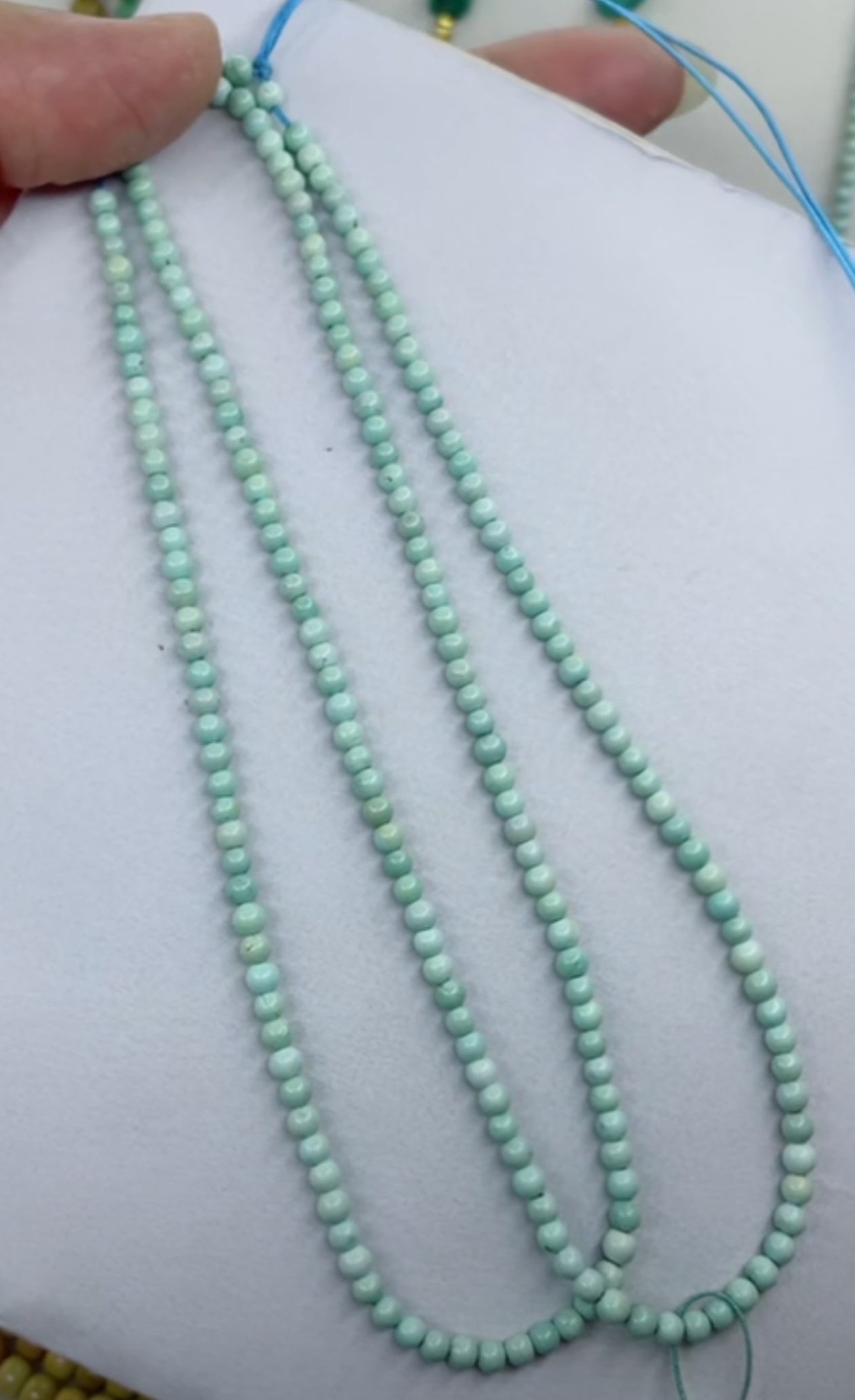 天然原矿绿松石珠链