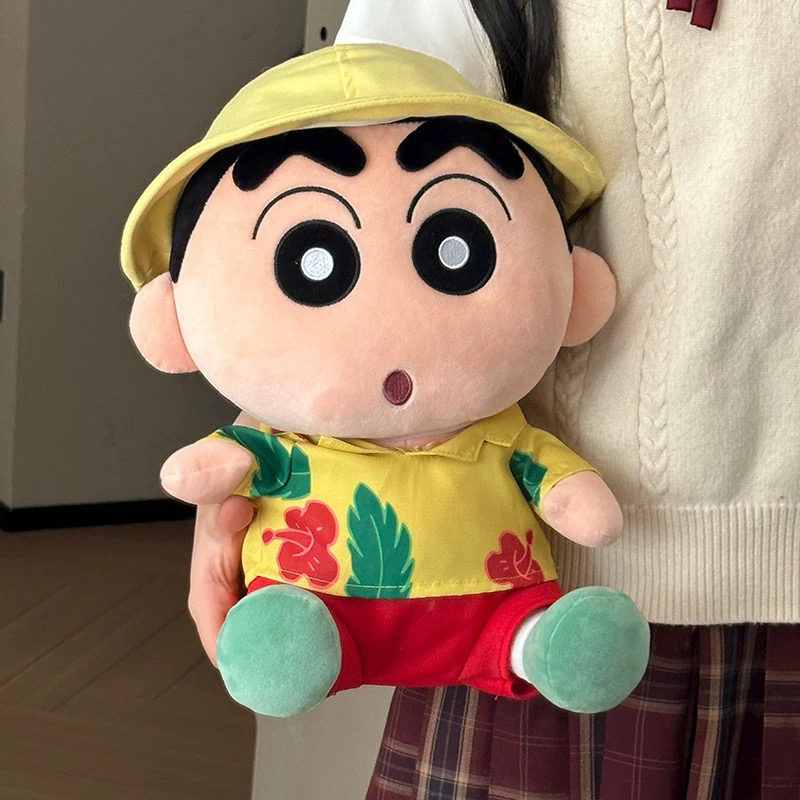 正版蜡笔小新玩偶公仔周边衬衣娃娃造型毛绒玩具女生爸爸礼物联名