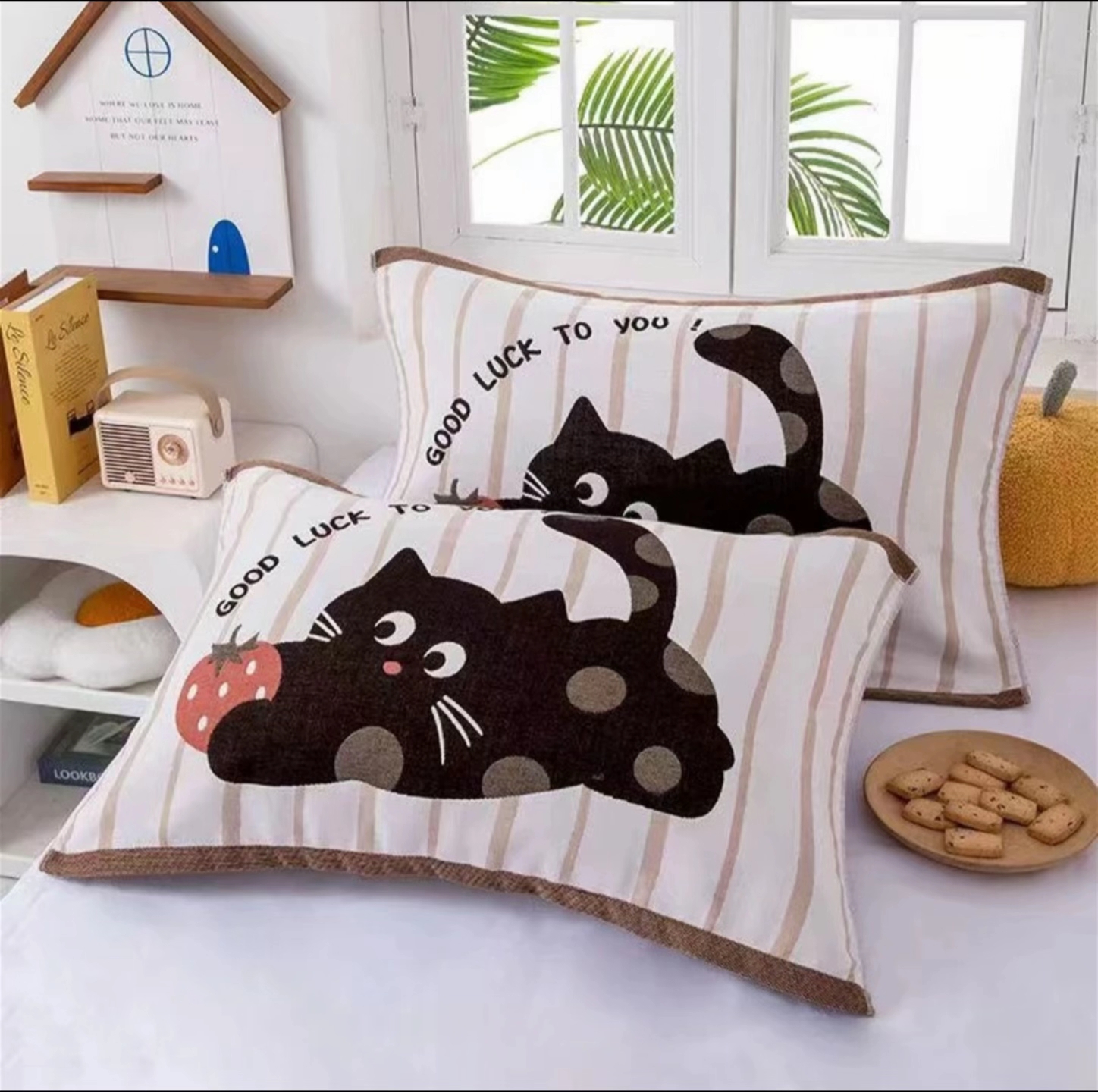 【枕巾】52*78柔软亲肤多层透气四季可用枕巾一对