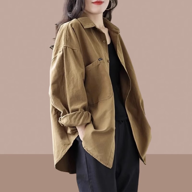 2026春秋冬新款女士长袖衬衫大码女装时尚洋气衬衣小个子上衣爆款