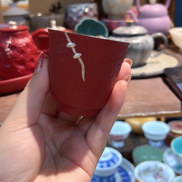 瓷片漂亮的小茶具啊