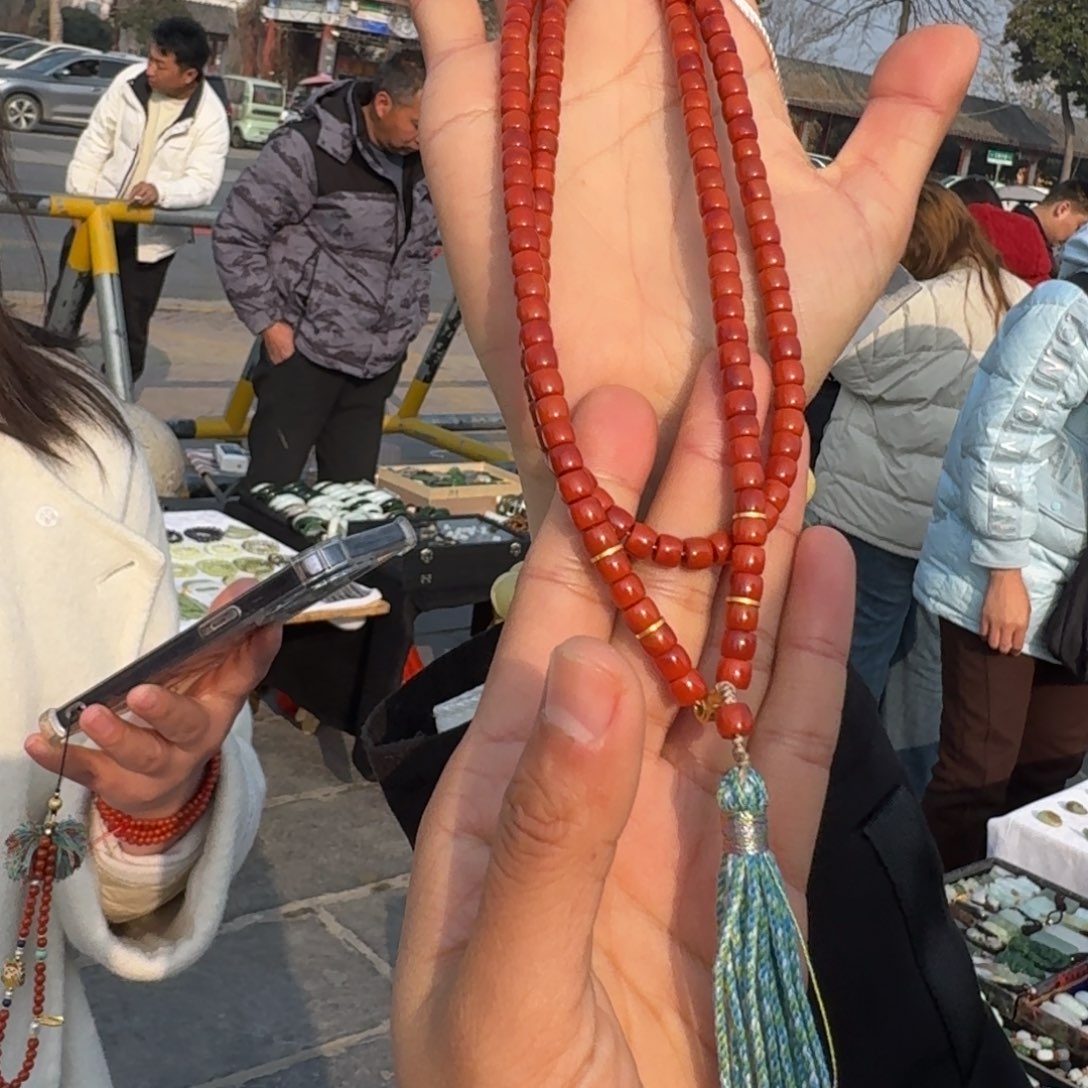 南红玛瑙颈饰18K金镶嵌南红项链43.4G多样性拍一发一