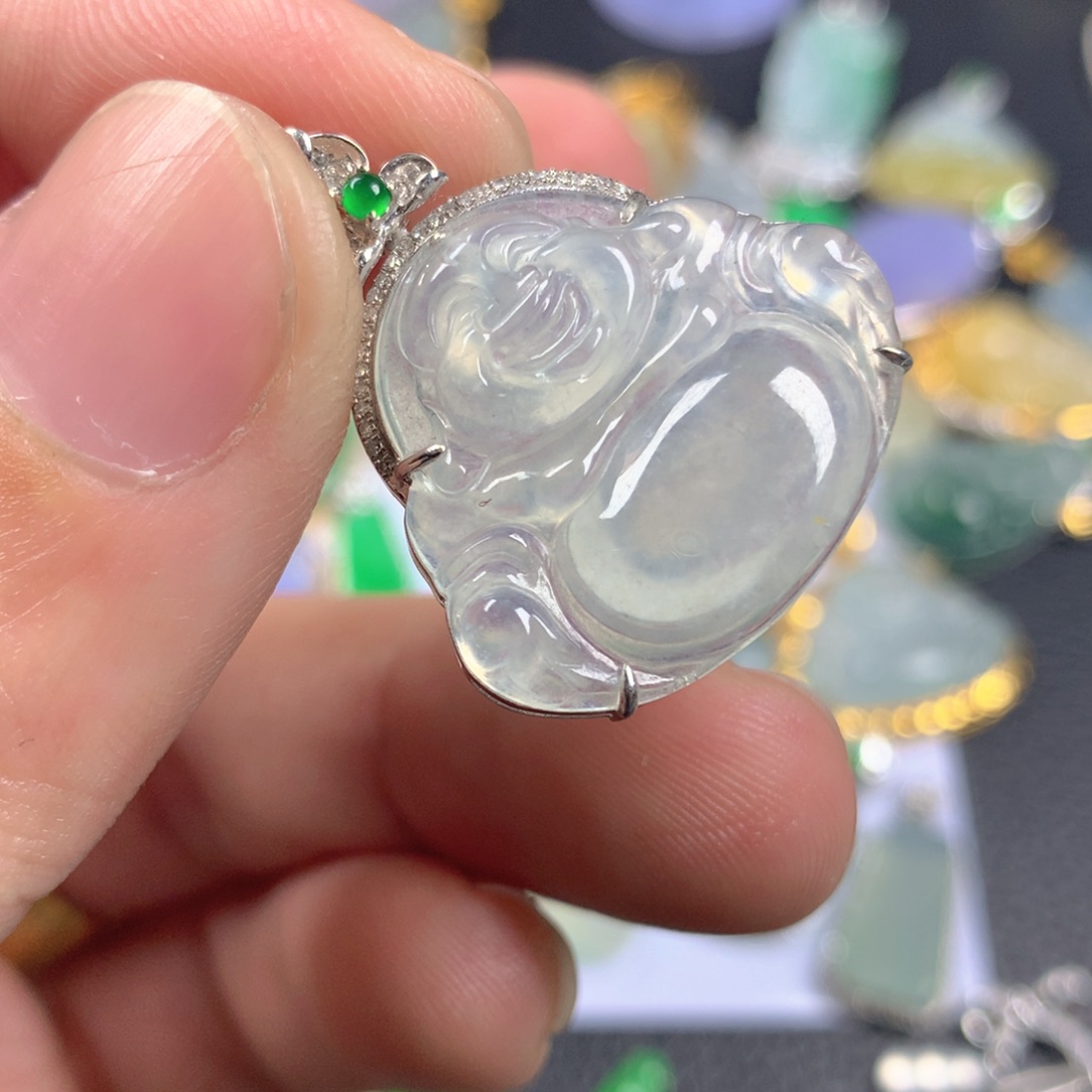 【闪购商品】翡翠颈饰18K金镶嵌翡翠