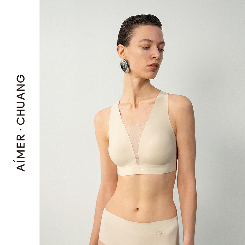 AIMER CHUANG伴夏女士粉底液内衣薄款美背文胸【瑜伽可穿】CA171641