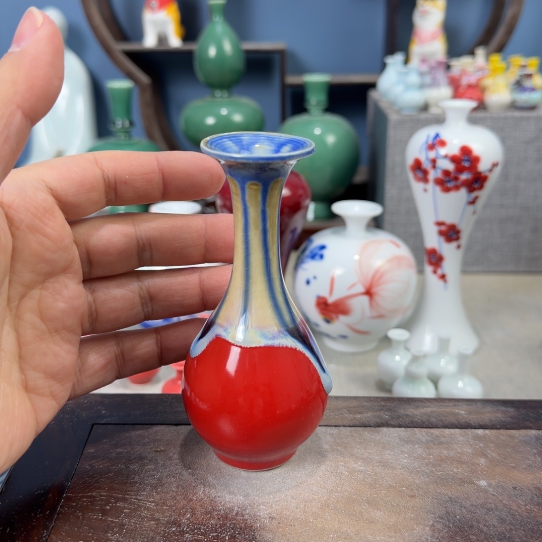 陶瓷手工小花器摆件