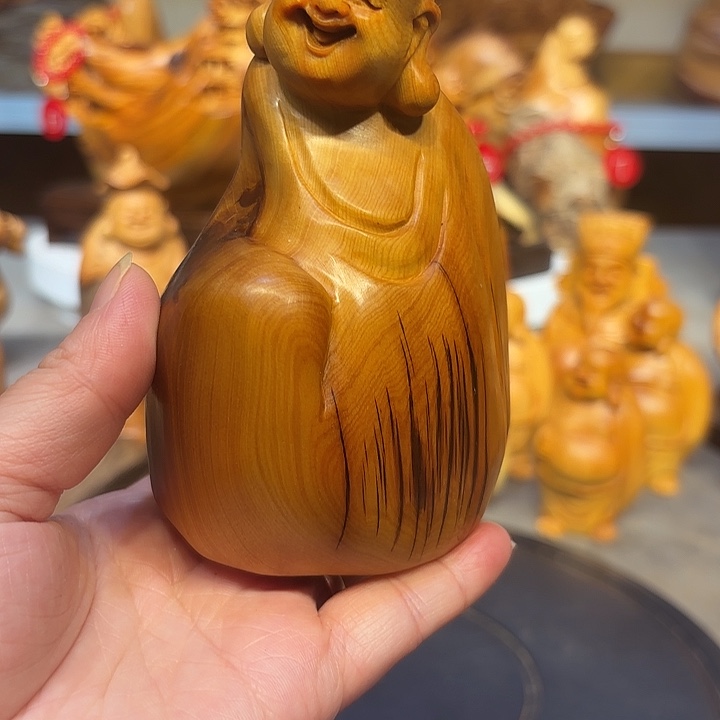 柏木太行崖柏弥勒佛