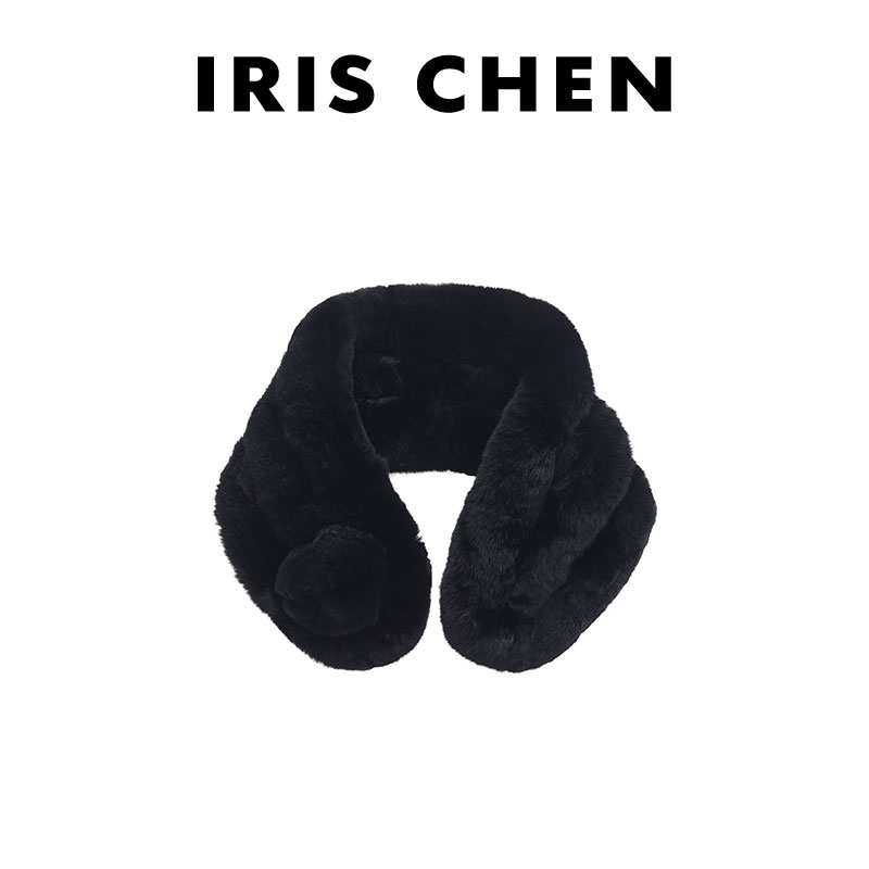 IRIS CHEN 獭兔毛围脖 2025冬“不扎肤”冬日氛围保暖围脖25WJ1111