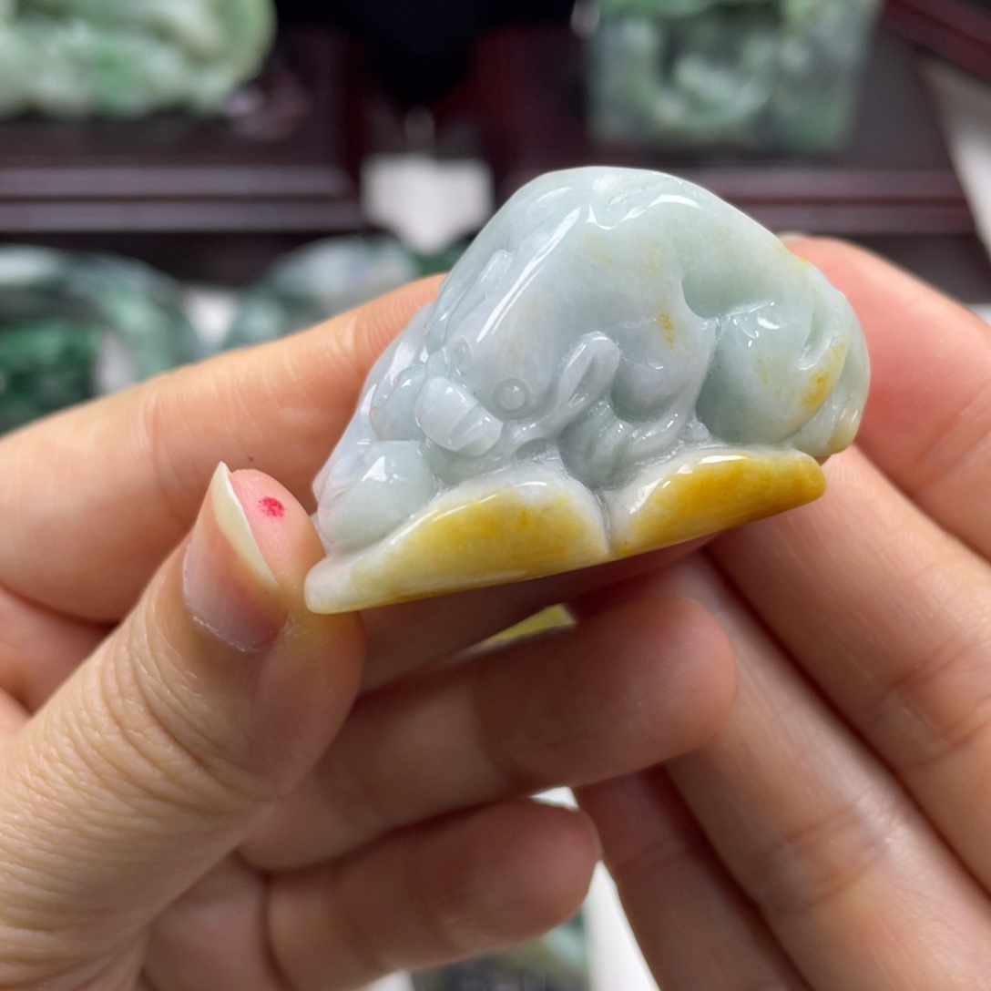 明***好翡翠未镶嵌颈饰牌子