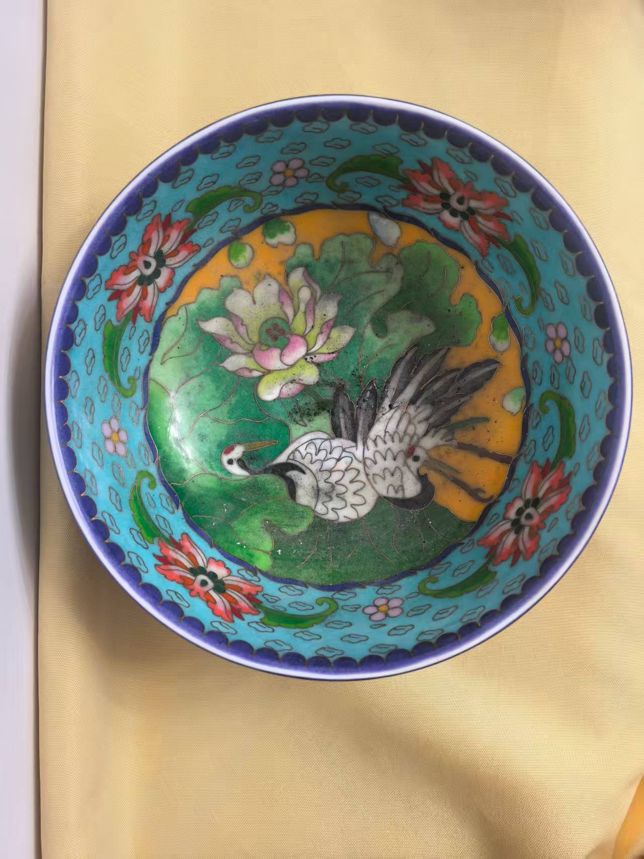 精美手工景泰蓝陶瓷大碗