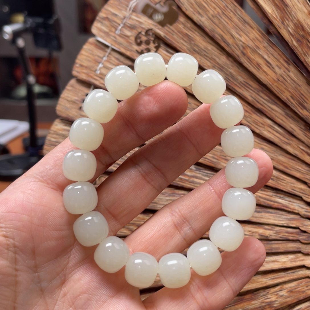 焕***影手串未镶嵌和田玉11.12老