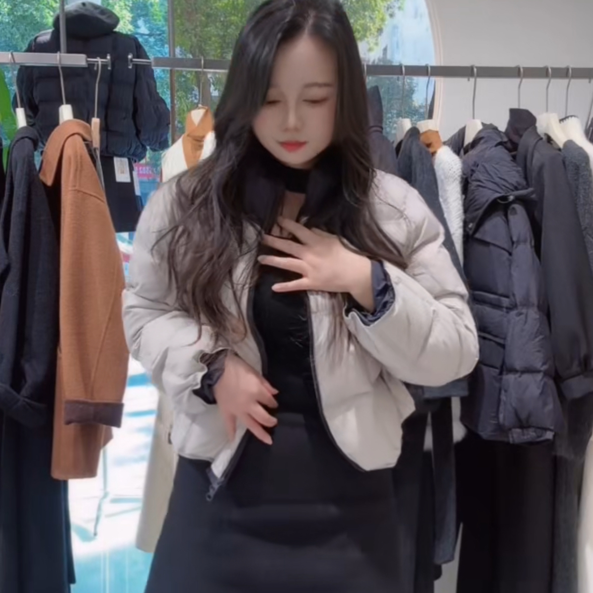 秋冬国标羽绒服小香风时尚百搭轻薄